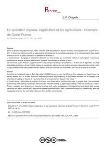 Un quotidien régional, l agriculture et les agriculteurs : l exemple de Ouest-France - article ; n°1 ; vol.177, pg 39-43
