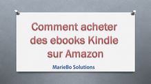 Comment acheter des ebooks Kindle sur Amazon