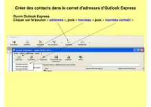 Créer des contacts dans le carnet d adresses d Outlook Express