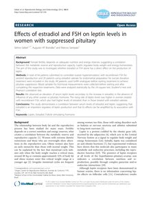 Effects of estradiol and FSH on leptin levels in women with suppressed pituitary