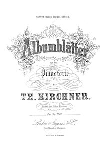Partition complète, Albumblätter, Op.7, Kirchner, Theodor