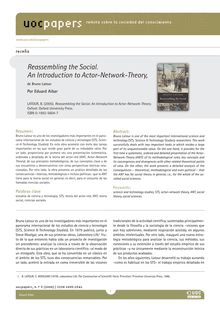 Reassembling the Social. An Introduction to Actor-Network-Theory, de Bruno Latour (Reassembling the Social. An Introduction to Actor-Network-Theory, by Bruno Latour)