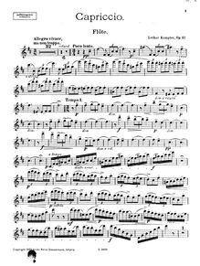 Partition flûte , partie, Capriccio, B minor, Kempter, Lothar