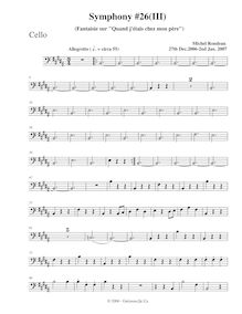Partition violoncelles, Symphony No.26, B major, Rondeau, Michel par Michel Rondeau