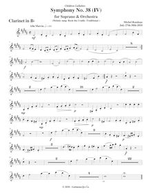 Partition clarinette, Symphony No.38  Children s Lullabies , E major par Michel Rondeau