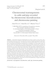 Chromosomal rearrangements in cattle and pigs revealed by chromosome microdissection and chromosome painting