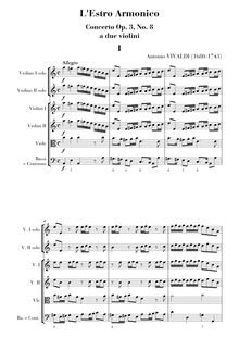 Partition complète, Concerto pour 2 violons en A minor, A minor