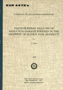 FINITE-ELEMENT ANALYSIS OF RADIATION-DAMAGE STRESSES IN THE GRAPHITE OF MATRIX FUEL ELEMENTS