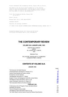 The Contemporary Review, January 1883 - Vol 43, No. 1
