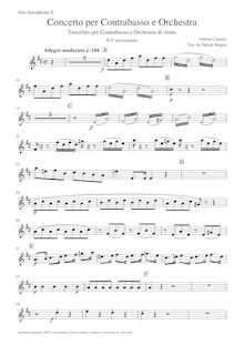Partition Alto Saxophone II, Concerto pour Double-basse et orchestre