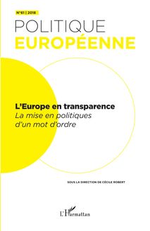 L Europe en transparence