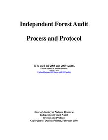 Independent Forest Audit Process and Protocol