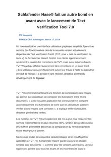 Schlafender Hase® fait un autre bond en avant avec le lancement de Text Verification Tool 7.0