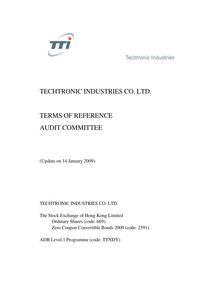 Terms of reference audit committee - Revised 2009 clean 