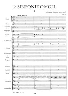 Partition complète, Symphony No.2, C minor, Scriabin, Aleksandr