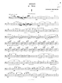 Partition de violoncelle, Piano Trio No.6, Op.60, Mathias, Georges