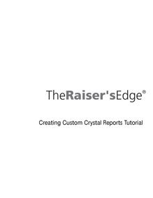 Creating Custom Crystal Reports Tutorial