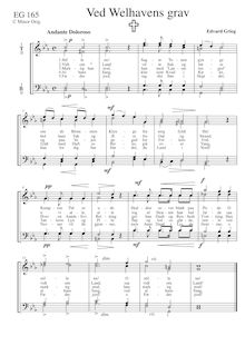 Partition chœur work partiture Norw.Text, Music at Welhavens Grave EG 165