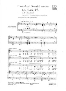 Partition , La Charité, 3 Choeurs religieux, G major, Rossini, Gioacchino