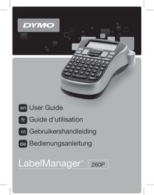 Notice Imprimante d étiquettes DYMO  LabelManager 260P