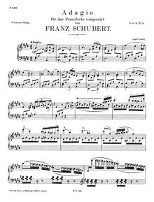 Partition complète, Adagio en E major, E major, Schubert, Franz par Franz Schubert