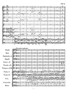 Partition , Con moto moderato, Symphony No.4 en A major, Sinfonie Nr.4 in A-Dur "Italienische"