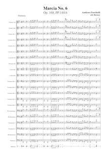 Partition complète, Marcia No.6, Op.168, Ponchielli, Amilcare
