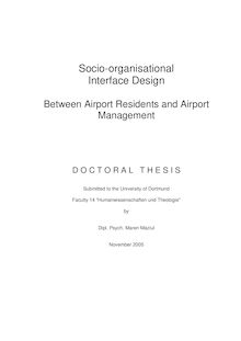 Socio-organisational interface design [Elektronische Ressource] : between airport residents and airport management / by Maren Maziul