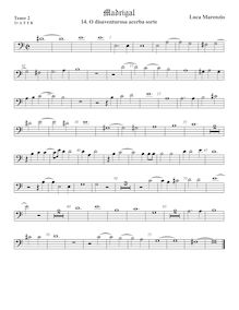Partition ténor viole de gambe 3, basse clef, madrigaux pour 5 voix par Luca Marenzio