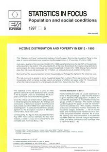 Income distribution and poverty in EU12 1993