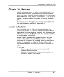 Bose Modeler Software Tutorial - Chapter 10 - Listeners