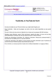 Compagnon-parfait.fr : YouScribe, le YouTube de l écrit 