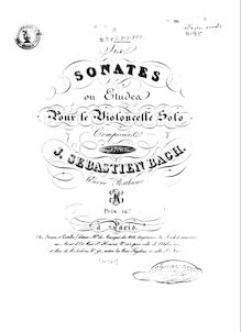 Partition complète, 6 violoncelle , Bach, Johann Sebastian par Johann Sebastian Bach