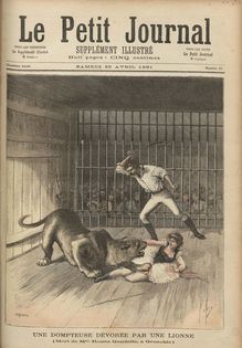 LE PETIT JOURNAL SUPPLEMENT ILLUSTRE  N° 22 du 25 avril 1891