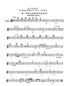 Partition trompette 1, 2, Lašské Tance, Janáček, Leoš