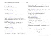 Sujet : Algèbre, Structures algébriques, Sous-groupe
