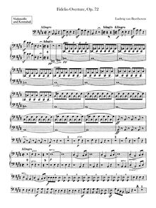 Partition violoncelles / Basses, Fidelio, Op.72, Leonore, oder Der Triumph der ehelichen Liebe