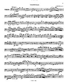 Partition violoncelle, corde Trio, Hopfe, Heinrich Julius