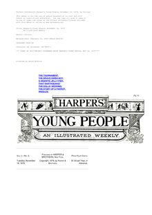 Harper s Young People, November 18, 1879 - An Illustrated Weekly