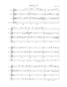 Partition Fantasia en 12 notes, Four-, partie études, Bouma, Hugo