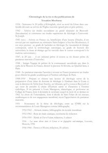 Chronologie de la vie et des publications de Youakim Moubarac 1924 ...