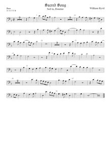 Partition viole de basse, Cantiones Sacrae I, Liber primus sacrarum cantionum par William Byrd