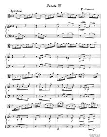 Partition viole de gambe et clavier score, 6 violon sonates, Guerini, Francesco