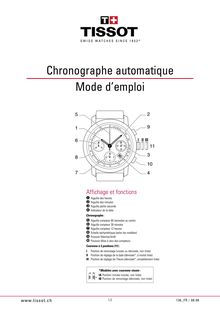 Mode d emploi chronographe automatique Tissot