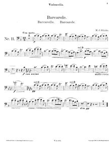 Partition de violoncelle, Complete chansons (Romances)