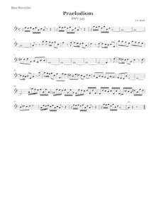 Partition basse , partie, Prelude et Fugue en C major, BWV 545, C major