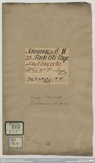 Partition parties complètes, violon Concerto en D major, D major par Lodovico Ferronati