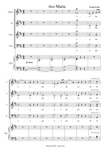 Partition complète (S.38), without orgue , partie, Ave Maria II