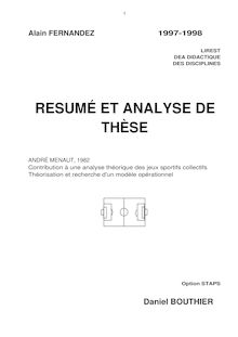 Resume. de. These (TEXTE)