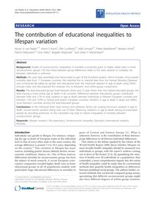 The contribution of educational inequalities to lifespan variation